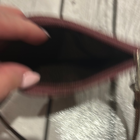 Coach Burgundy and Brown Wristlet - Picture 5 of 5